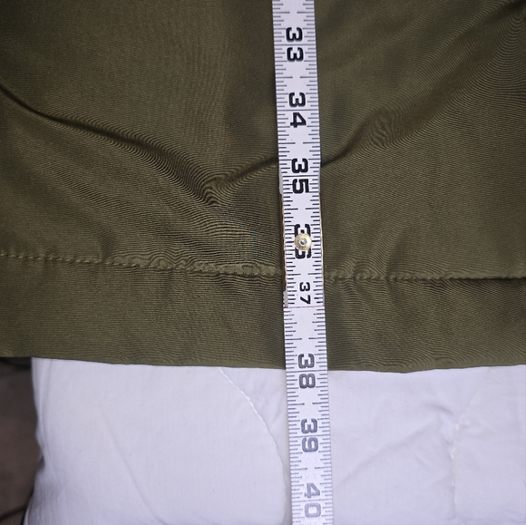 H&M Faux Fur Hooded Green Parka Coat Women’s S‎ Long Quilted Winter Jacket - Picture 11 of 16